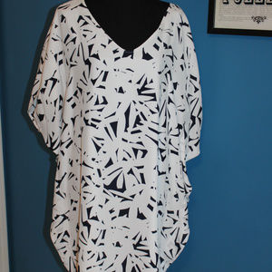 Marie Oliver Silk Caftan Style Blouse Size XL